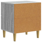 Armario de Noche con cajón 2 pcs Gris Sonoma 43 x 34,5 x 48 cm