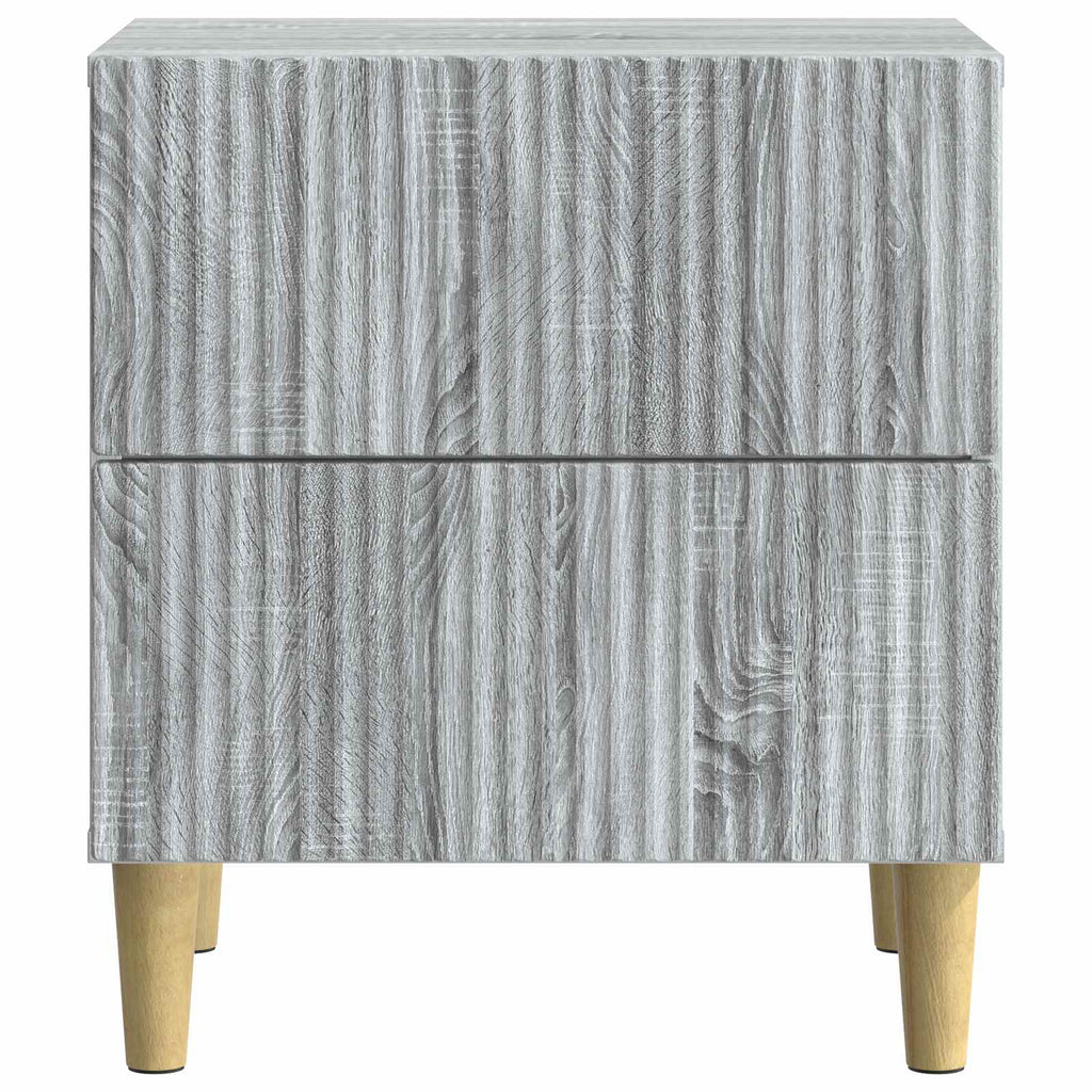 Armario de Noche con cajón 2 pcs Gris Sonoma 43 x 34,5 x 48 cm