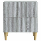 Armario de Noche con cajón 2 pcs Gris Sonoma 43 x 34,5 x 48 cm