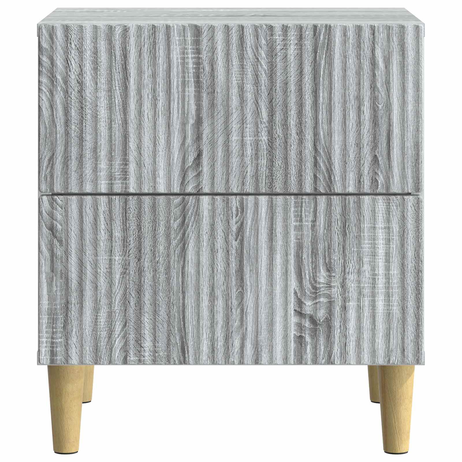 Armario de Noche con cajón 2 pcs Gris Sonoma 43 x 34,5 x 48 cm