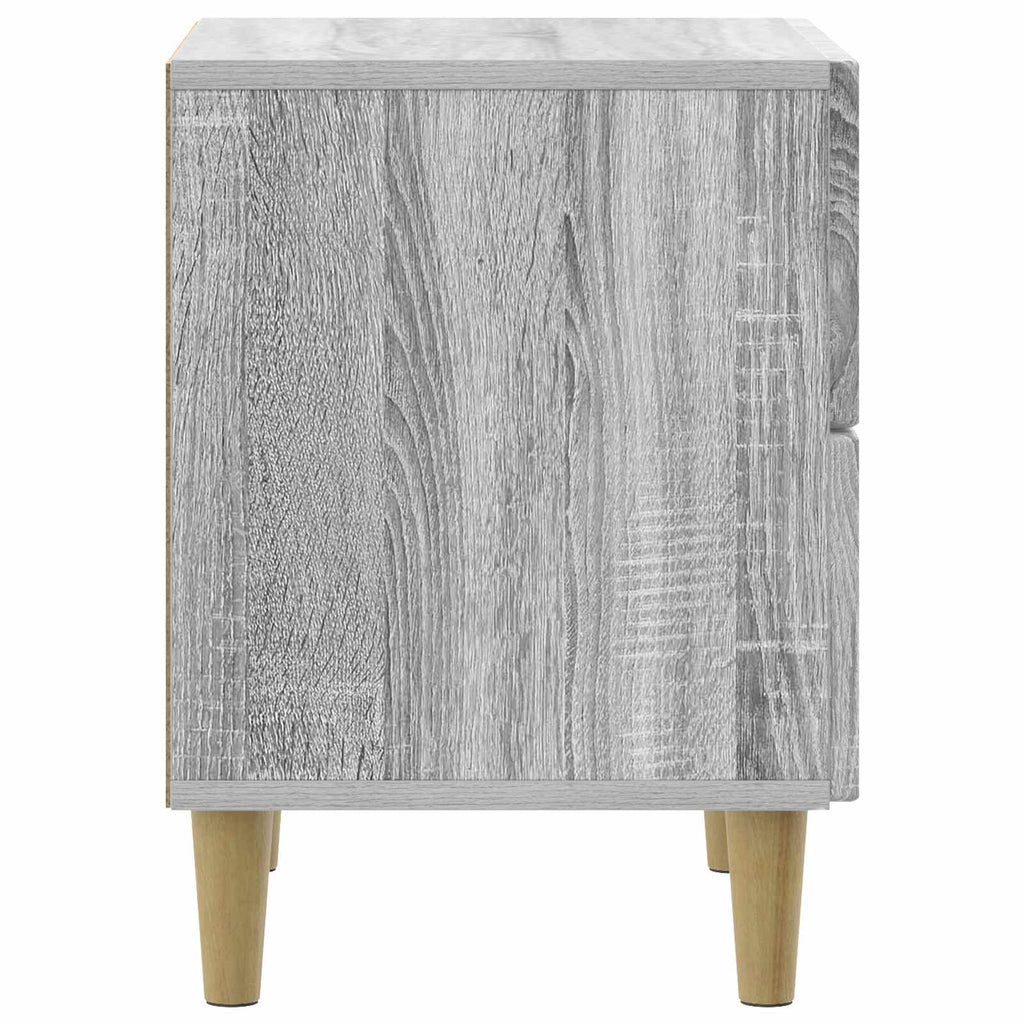 Armario de Noche con cajón 2 pcs Gris Sonoma 43 x 34,5 x 48 cm