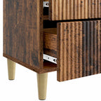 Armario de Noche 2 pcs Madera envejecida 43 x 34,5 x 48 cm