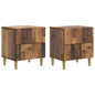Armario de Noche 2 pcs Madera envejecida 43 x 34,5 x 48 cm