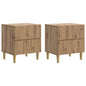 Armario de Noche 2 pcs Roble Artesanal 43 x 34,5 x 48 cm