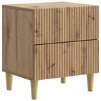 Armario de Noche 2 pcs Roble Artesanal 43 x 34,5 x 48 cm