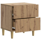 Armario de Noche 2 pcs Roble Artesanal 43 x 34,5 x 48 cm