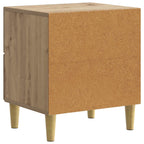 Armario de Noche 2 pcs Roble Artesanal 43 x 34,5 x 48 cm