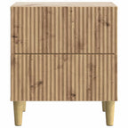 Armario de Noche 2 pcs Roble Artesanal 43 x 34,5 x 48 cm