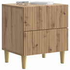 Armario de Noche 2 pcs Roble Artesanal 43 x 34,5 x 48 cm