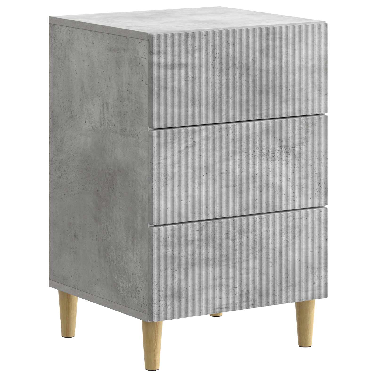 Nightstand with Glossy Drawer 43 x 41 x 66.5 cm