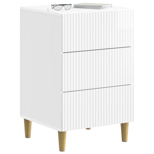 Nightstand with Glossy Drawer 43 x 41 x 66.5 cm