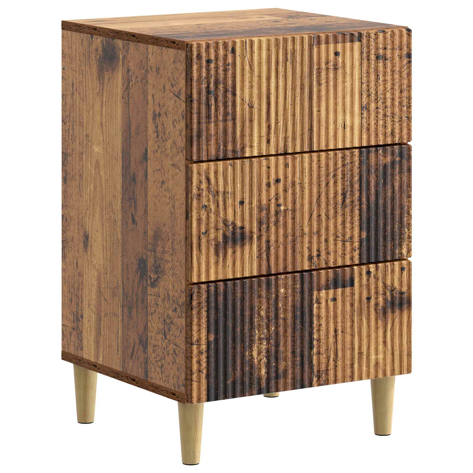 Nightstand with Glossy Drawer 43 x 41 x 66.5 cm