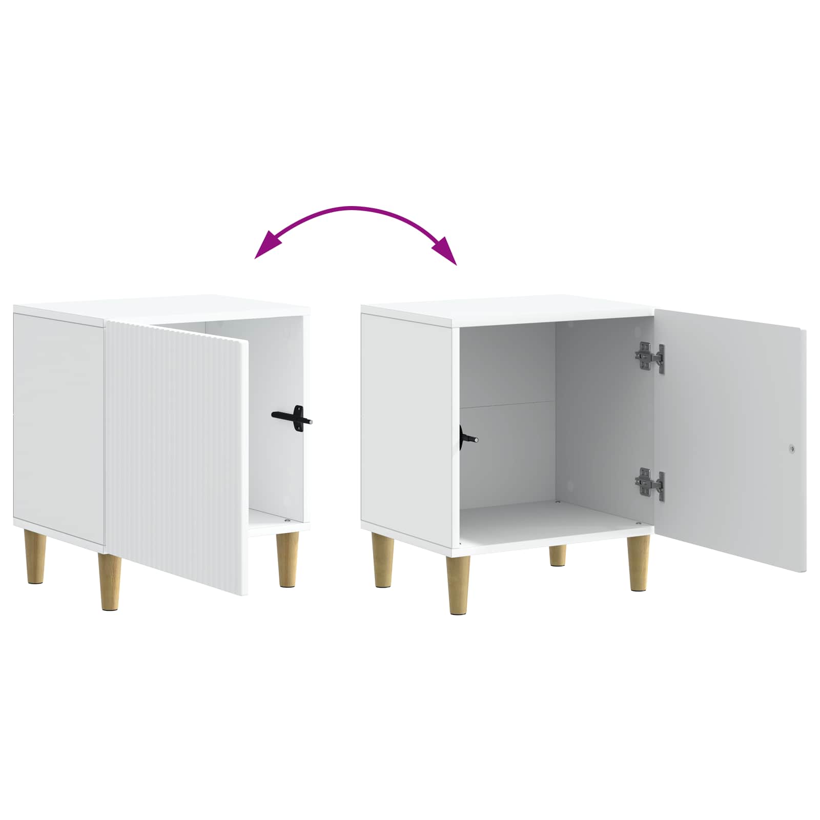 Armario de Noche 2 pcs 43 x 34,5 x 50 cm Madera de Ingeniería