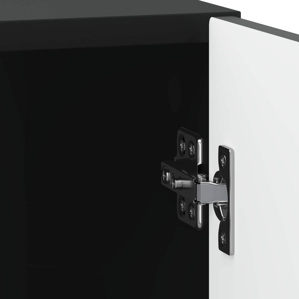 Armario de Noche Negro 43 x 34,5 x 50 cm Madera de Ingeniería