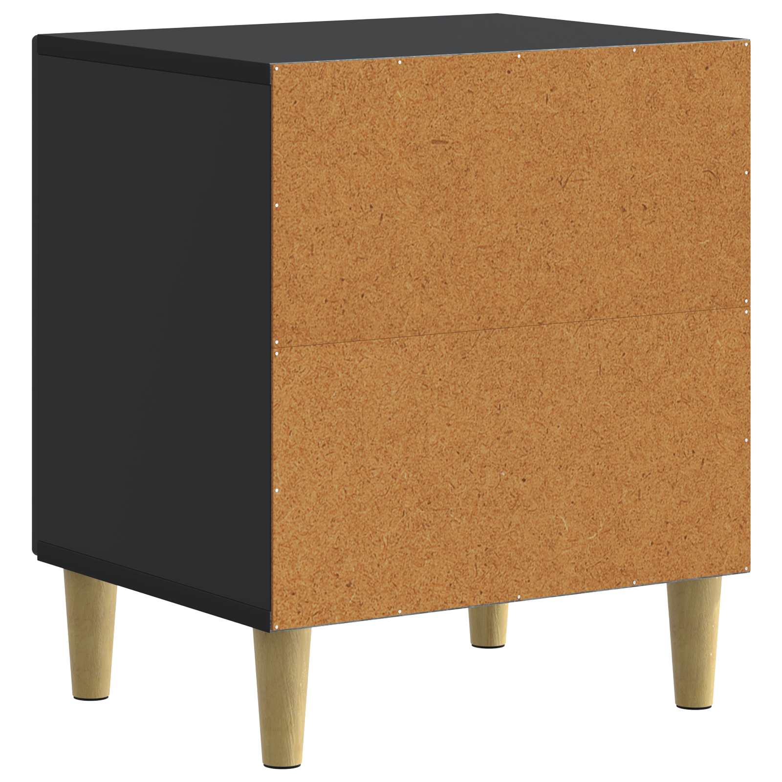 Armario de Noche Negro 43 x 34,5 x 50 cm Madera de Ingeniería