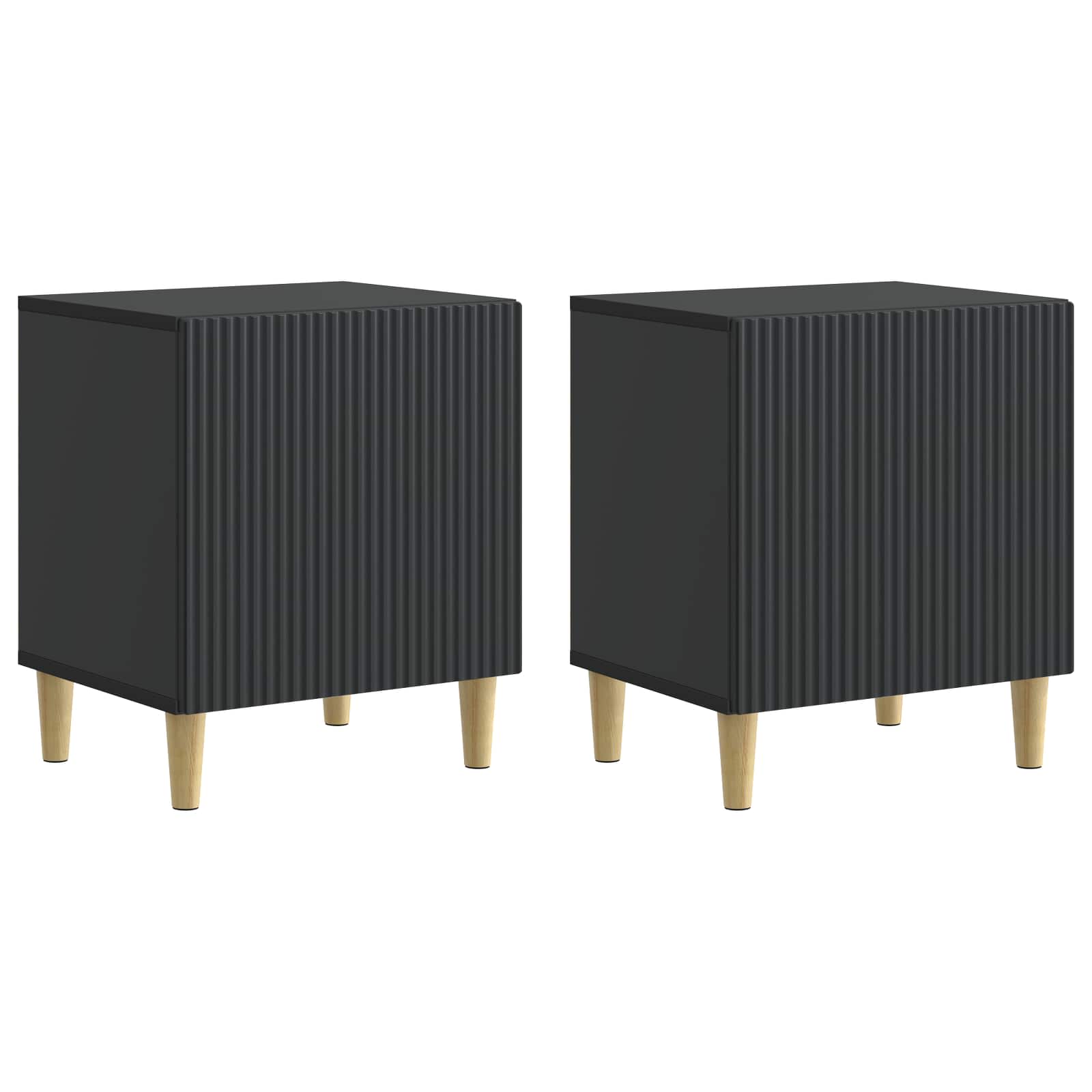 Armario de noche 2 pcs 43 x 34,5 x 50 cm madera de ingeniería 4 colores
