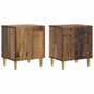 Armario de noche 2 pcs 43 x 34,5 x 50 cm madera de ingeniería 4 colores