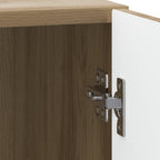 Armario de Noche 2 pcs Roble Artesanal 43 x 34,5 x 50 cm