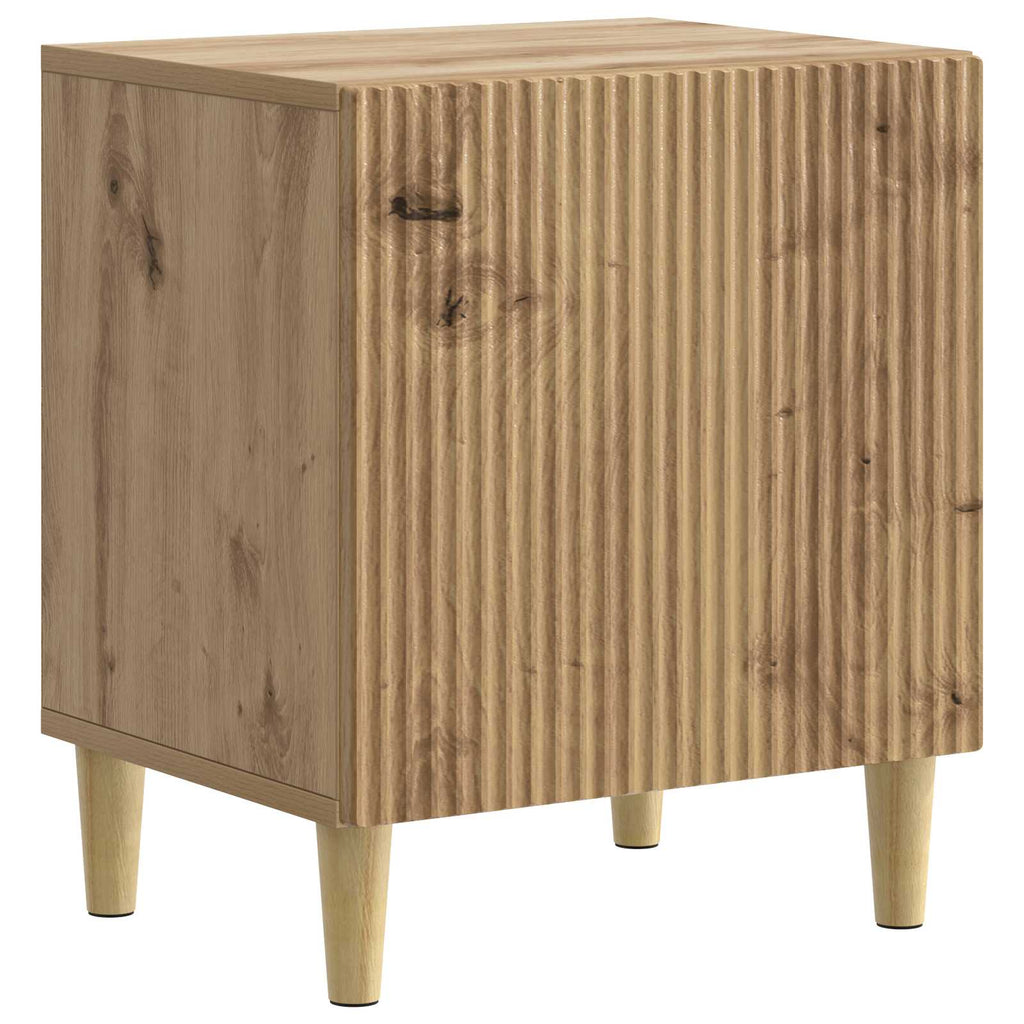 Armario de Noche 2 pcs Roble Artesanal 43 x 34,5 x 50 cm
