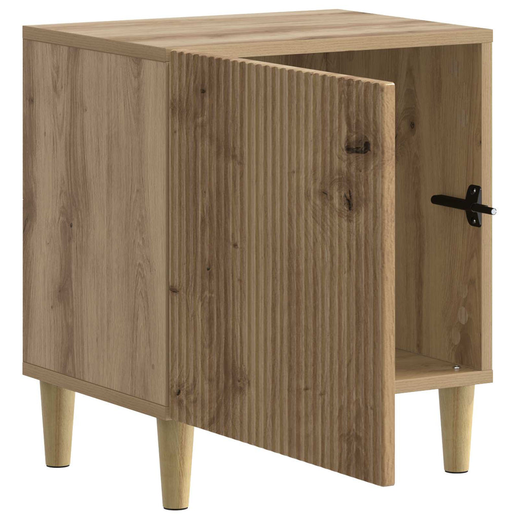 Armario de Noche 2 pcs Roble Artesanal 43 x 34,5 x 50 cm