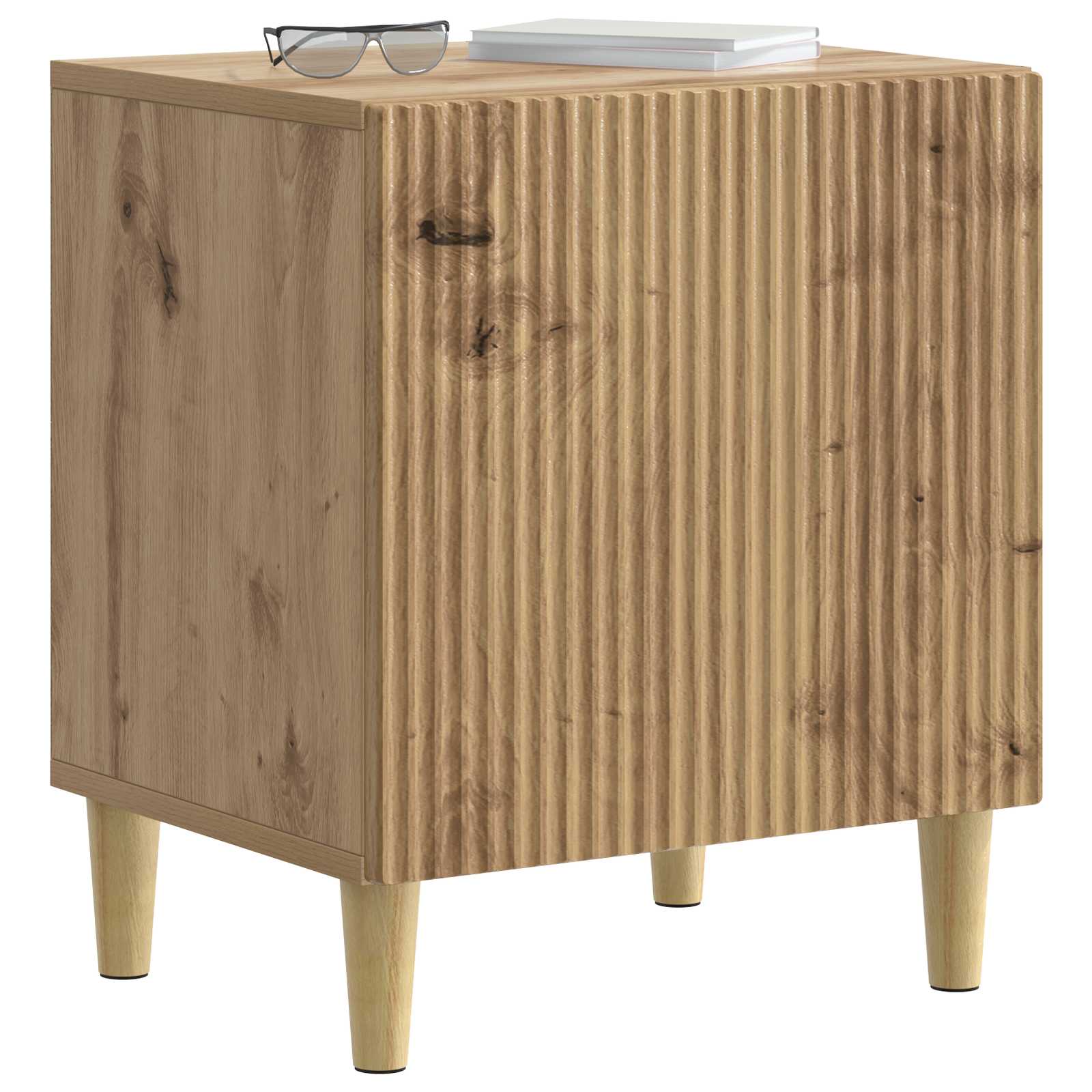 Armario de Noche 2 pcs Roble Artesanal 43 x 34,5 x 50 cm