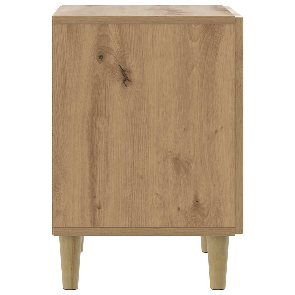 Armario de Noche 2 pcs Roble Artesanal 43 x 34,5 x 50 cm