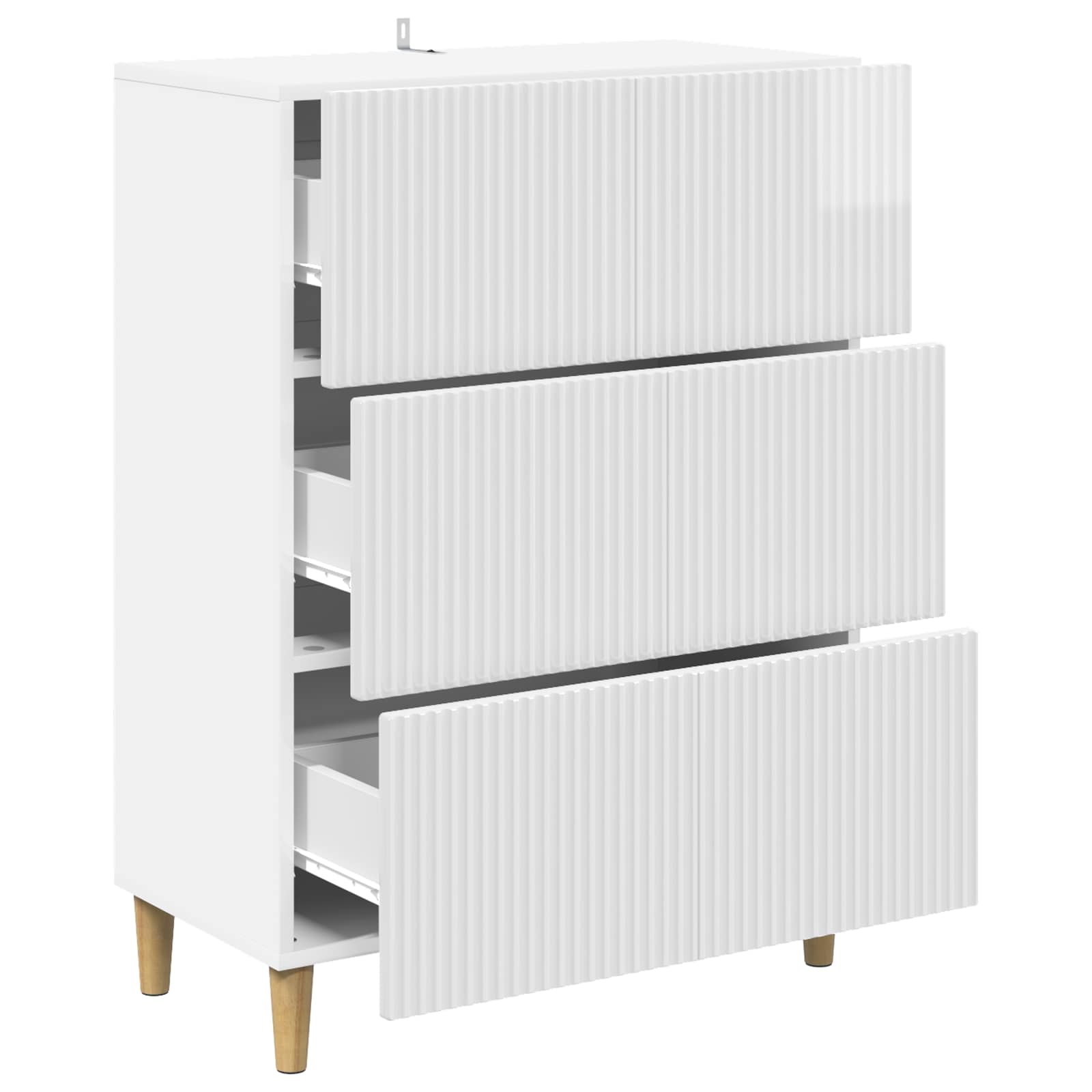 Cajonera Brillante 66 x 34,5 x 90 cm Madera de Ingeniería