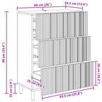 Cajonera Brillante 66 x 34,5 x 90 cm Madera de Ingeniería