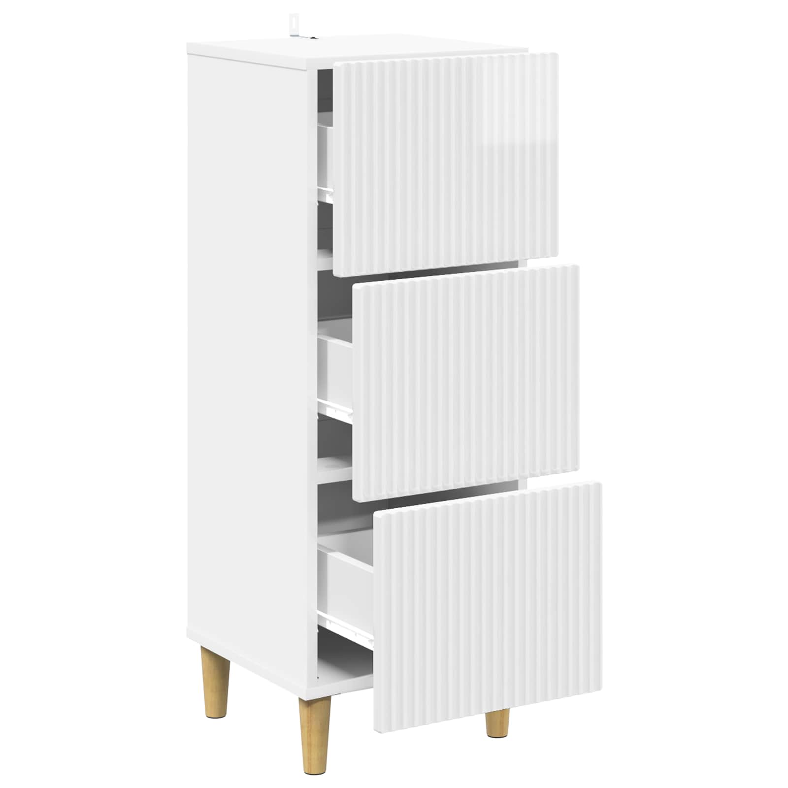 Cajonera Brillante 33 x 34,5 x 90 cm Madera de Ingeniería