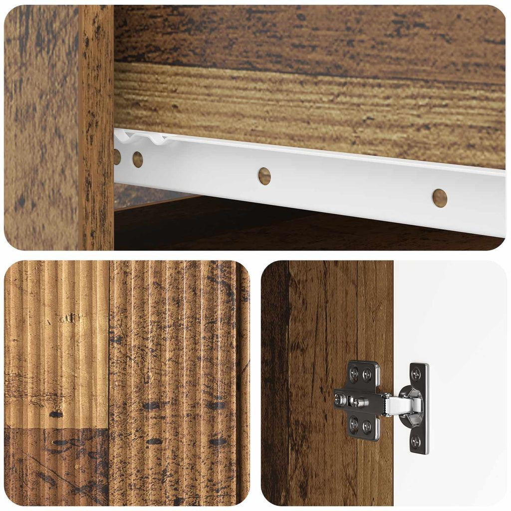 Aparador con cajón Madera envejecida 66 x 34,5 x 90 cm