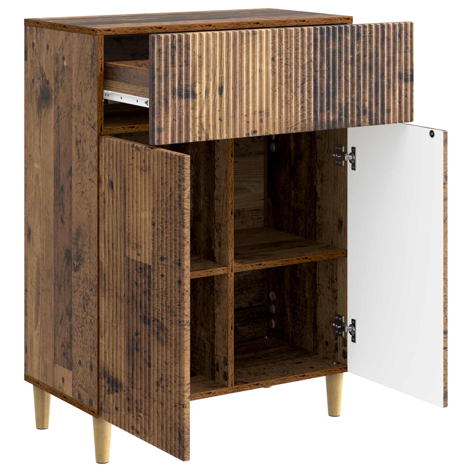 Aparador con cajón Madera envejecida 66 x 34,5 x 90 cm