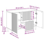 Aparador Brillante 89 x 34,5 x 60 cm Madera de Ingeniería