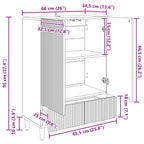 Aparador Brillante 66 x 34,5 x 95 cm Madera de Ingeniería