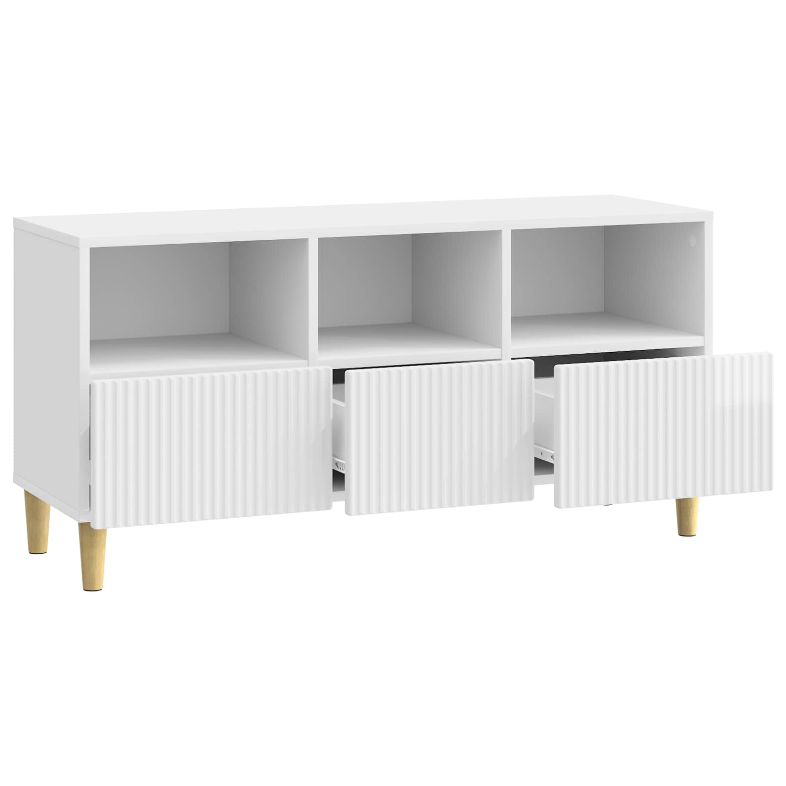 Mueble de TV Brillante 102 x 34,5 x 50 cm Madera de Ingeniería