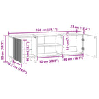 Mueble de TV Brillante 150 x 31 x 50 cm Madera de Ingeniería