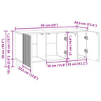 Mueble de TV Brillante 99 x 34,5 x 50 cm Madera de Ingeniería