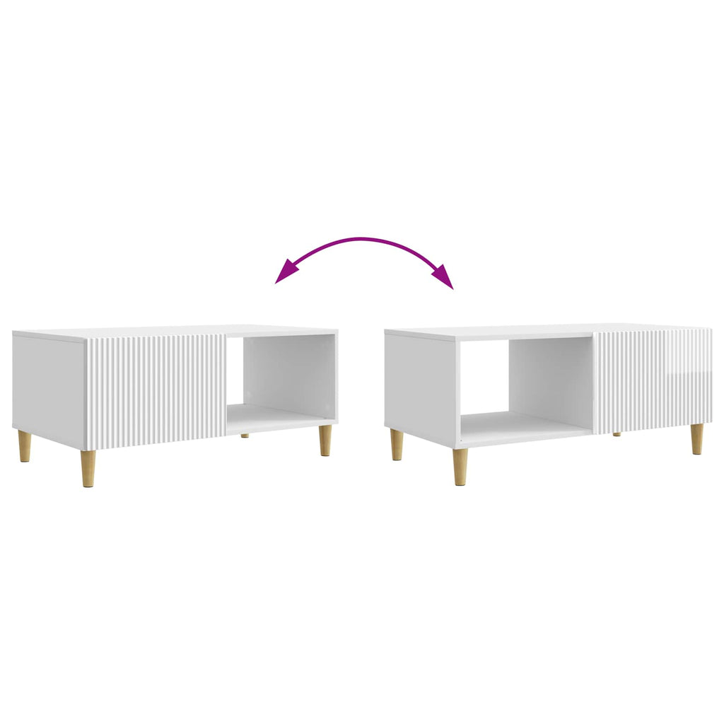 Mesa de Café Brillante 90 x 50 x 40 cm Madera de Ingeniería