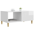 Mesa de Café Brillante 90 x 50 x 40 cm Madera de Ingeniería