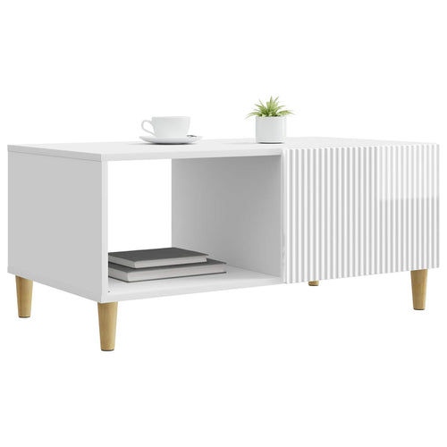 Mesa de Café Brillante 90 x 50 x 40 cm Madera de Ingeniería