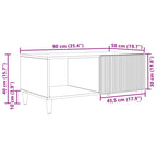Mesa de Café Brillante 90 x 50 x 40 cm Madera de Ingeniería