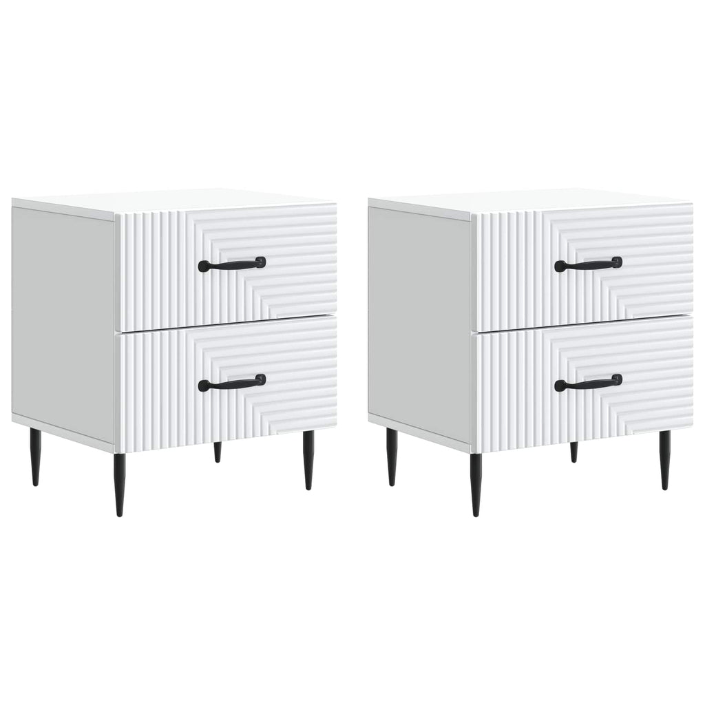Armario de Noche 2 pcs 43 x 34,5 x 47,5 cm Madera de Ingeniería