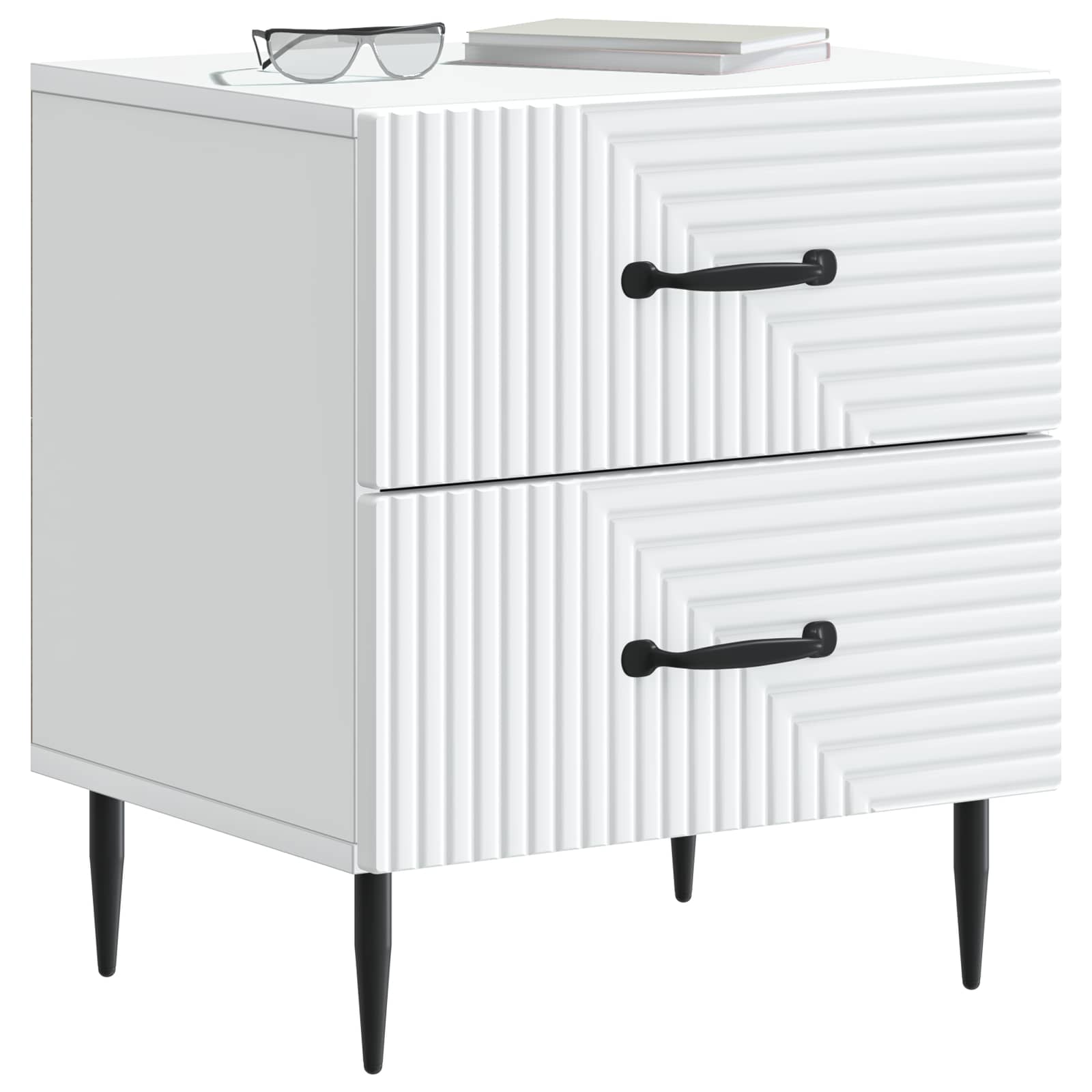 Armario de Noche 2 pcs 43 x 34,5 x 47,5 cm Madera de Ingeniería
