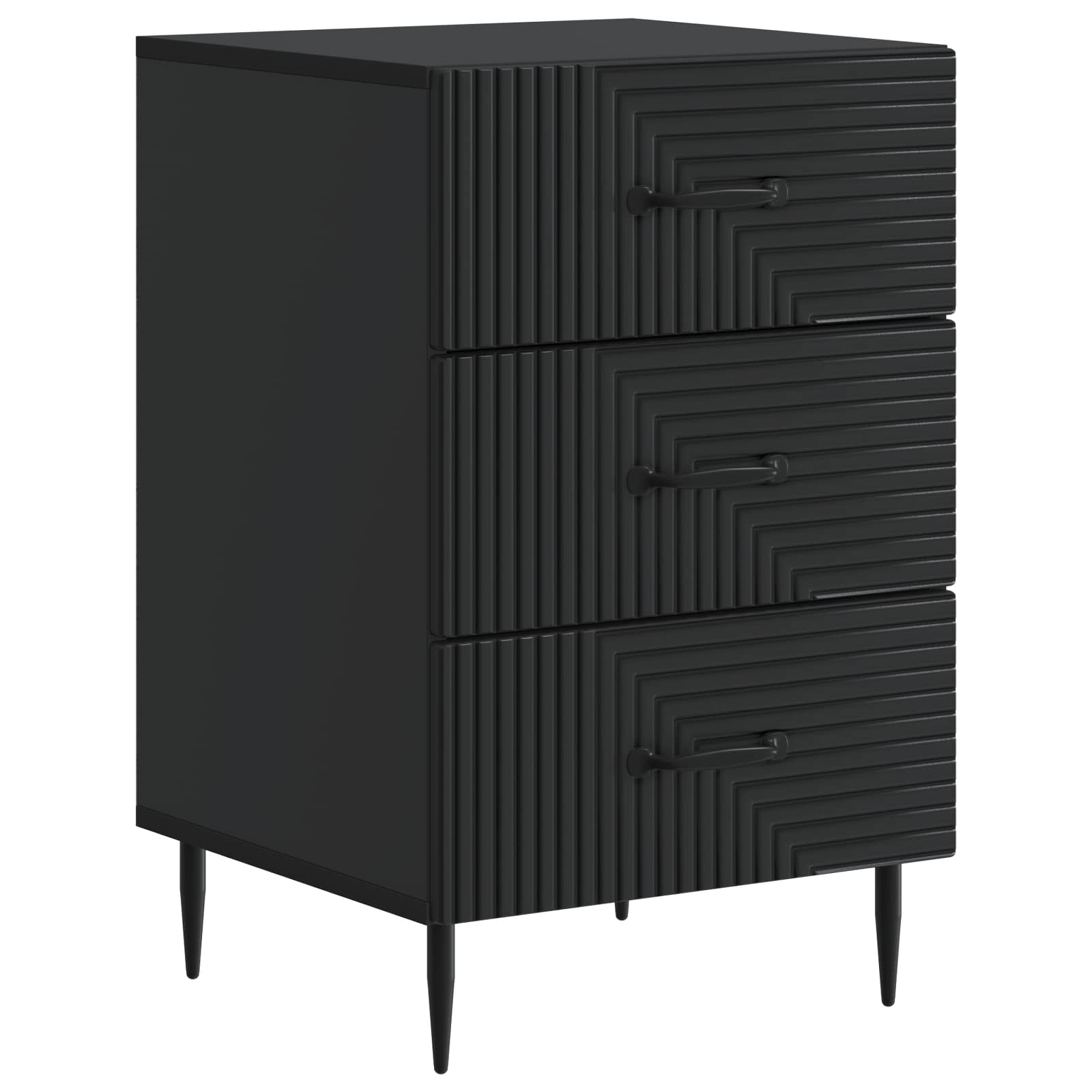 Nightstand with Glossy Drawer 43 x 41 x 66.5 cm