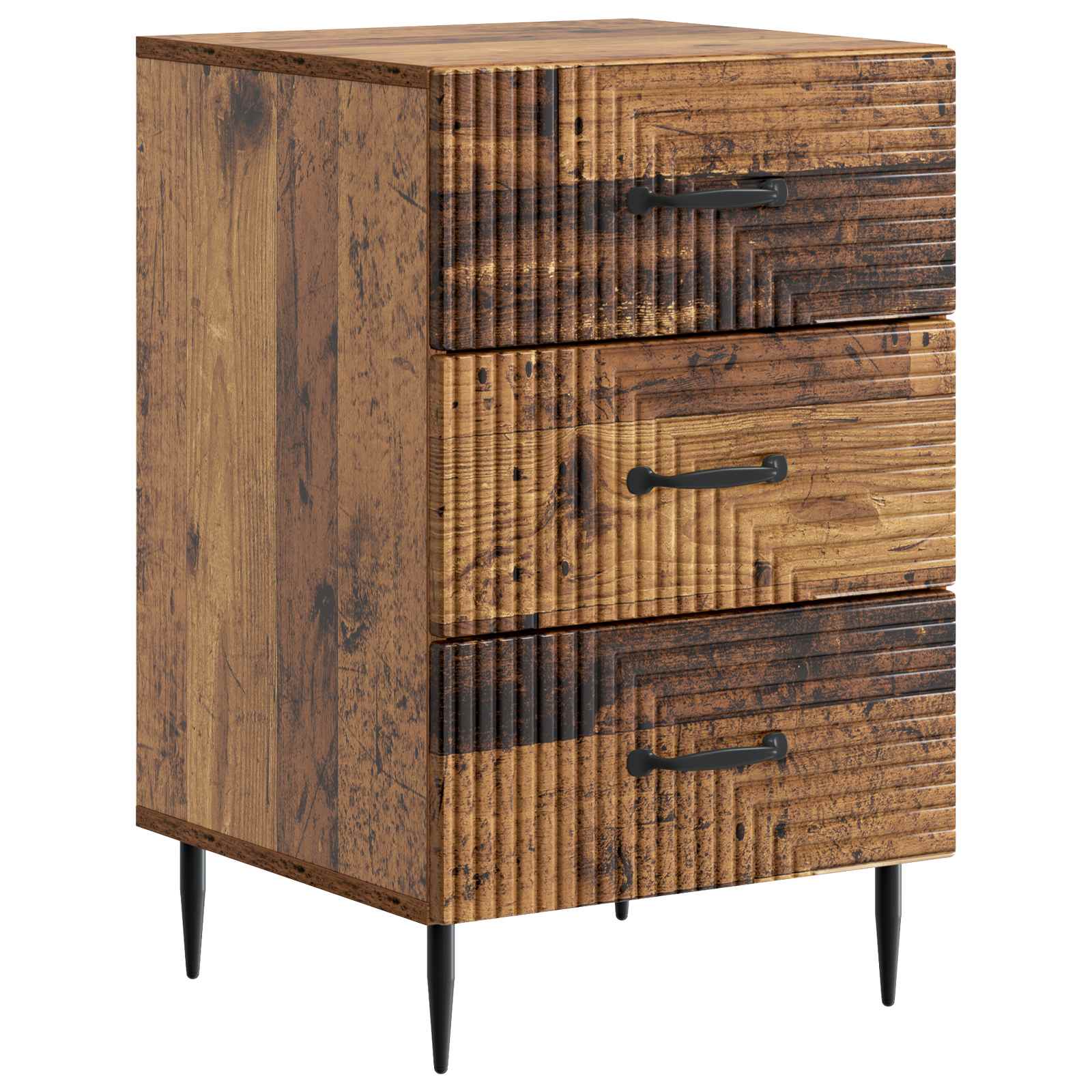 Nightstand with Glossy Drawer 43 x 41 x 66.5 cm