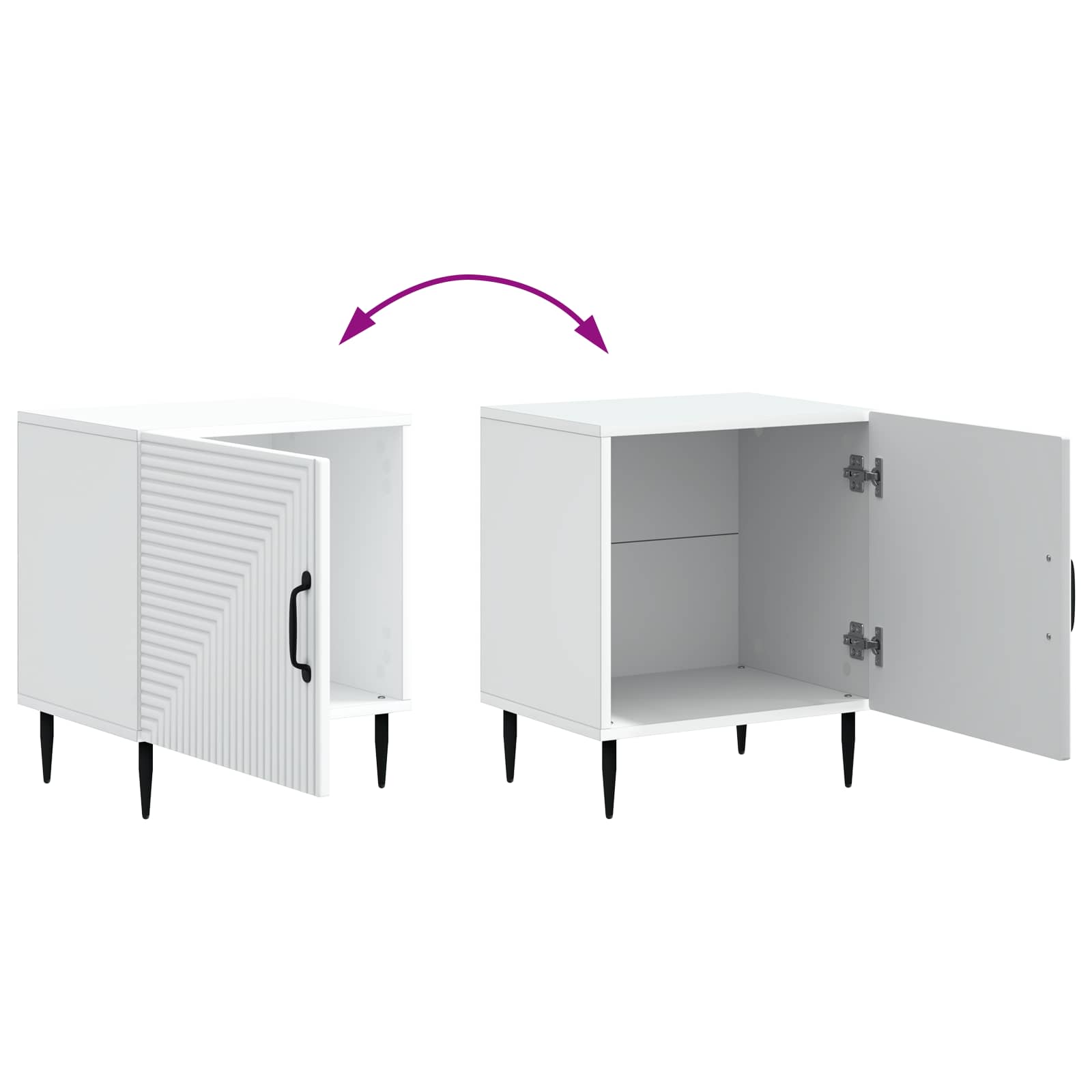 Armario de Noche 2 pcs 43 x 34,5 x 50 cm Madera de Ingeniería