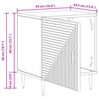 Armario de Noche 2 pcs 43 x 34,5 x 50 cm Madera de Ingeniería
