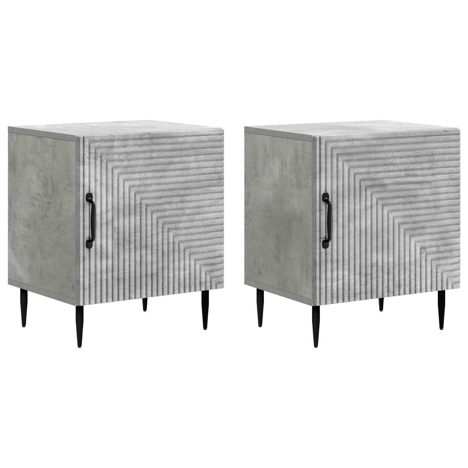 Armario de noche 2 pcs 43 x 34,5 x 50 cm madera de ingeniería 4 colores