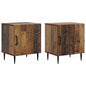Armario de noche 2 pcs 43 x 34,5 x 50 cm madera de ingeniería 4 colores