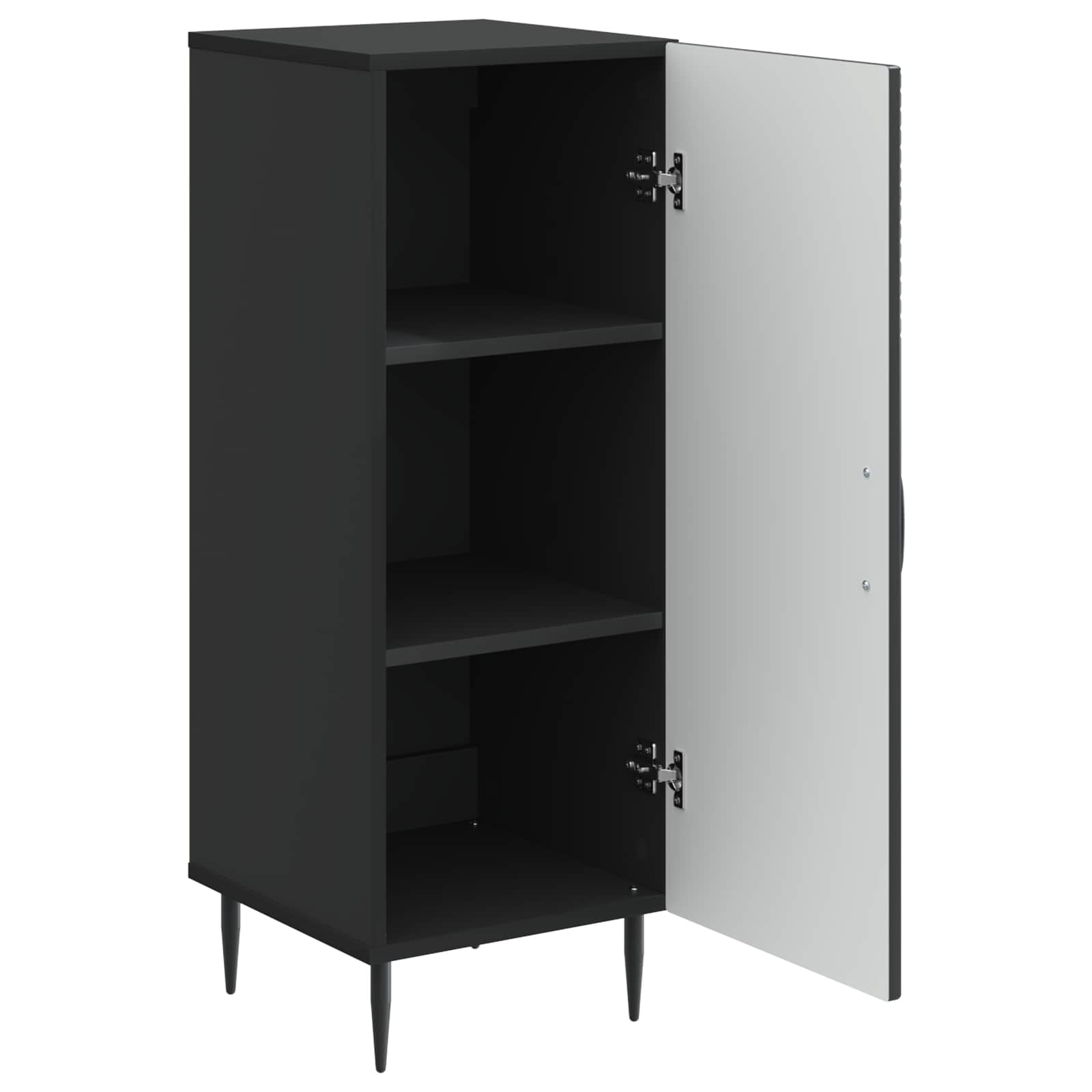 Aparador Negro 33 x 34,5 x 89,5 cm Madera de Ingeniería