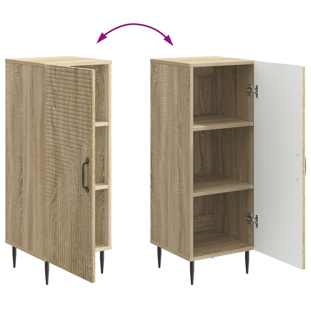 Aparador Roble Sonoma 33 x 34,5 x 89,5 cm Madera de Ingeniería